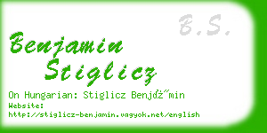 benjamin stiglicz business card